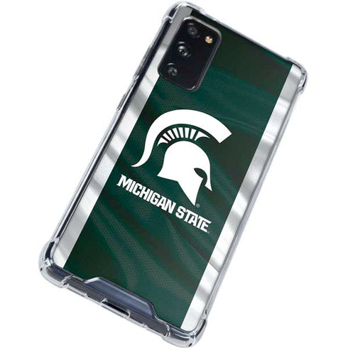 Michigan State University Away Grey Jersey Galaxy S20 FE Clear Case